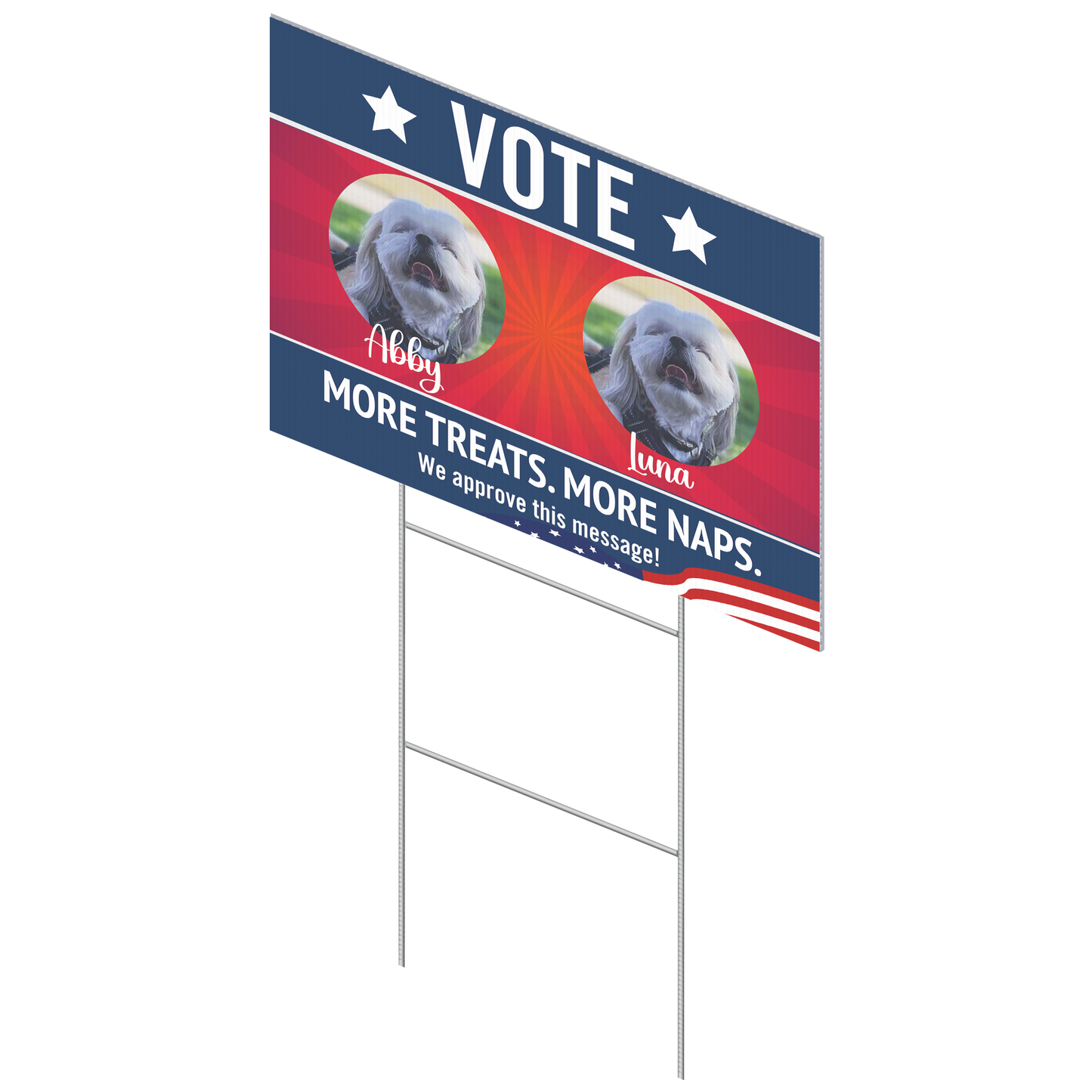 CUSTOMIZED Vote for My Pets | Funny Yard Sign