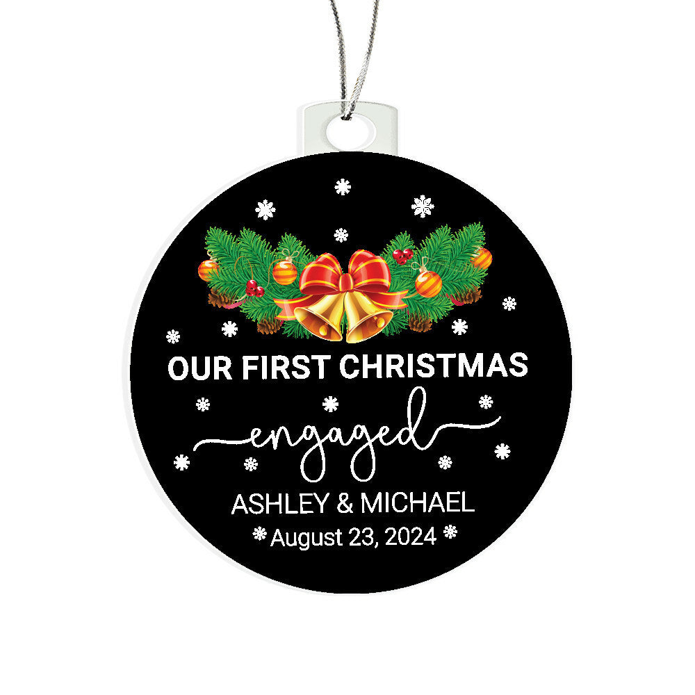 Personalized Our First Christmas Engaged Ornament