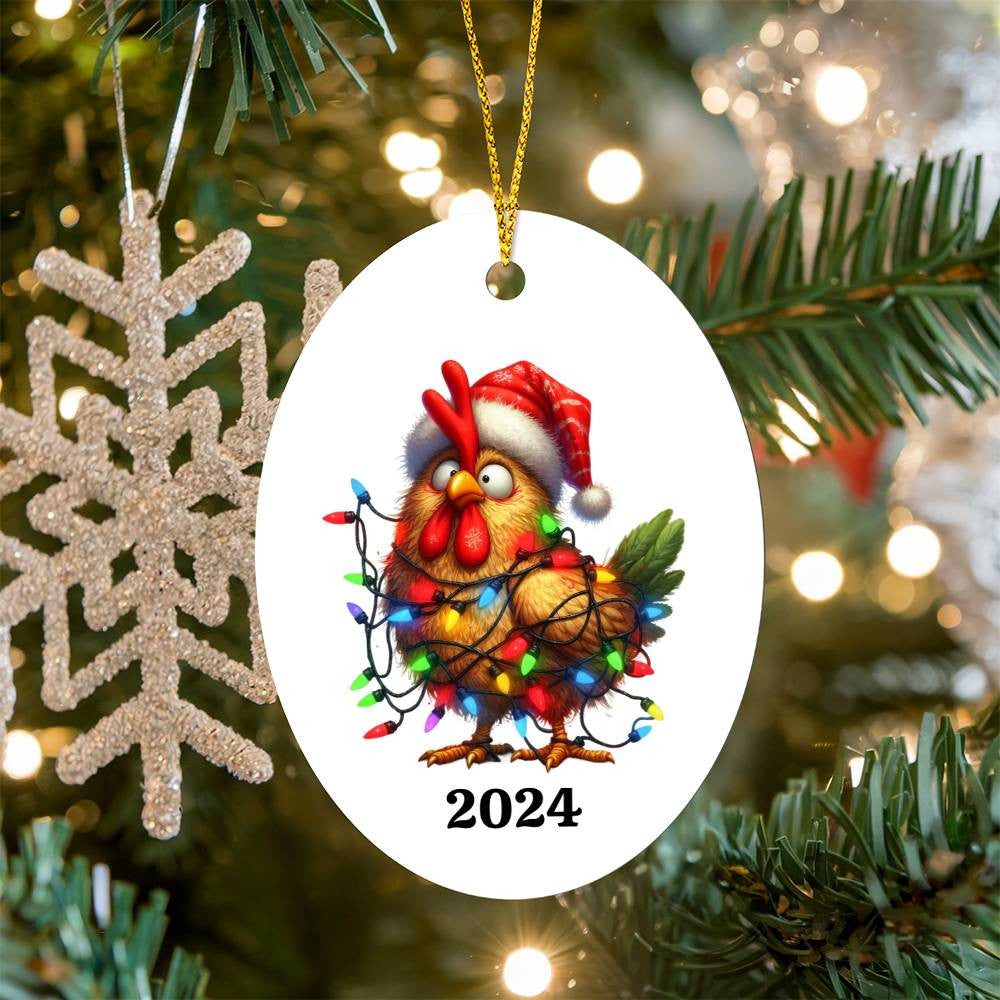 Christmas Chicken Ornaments