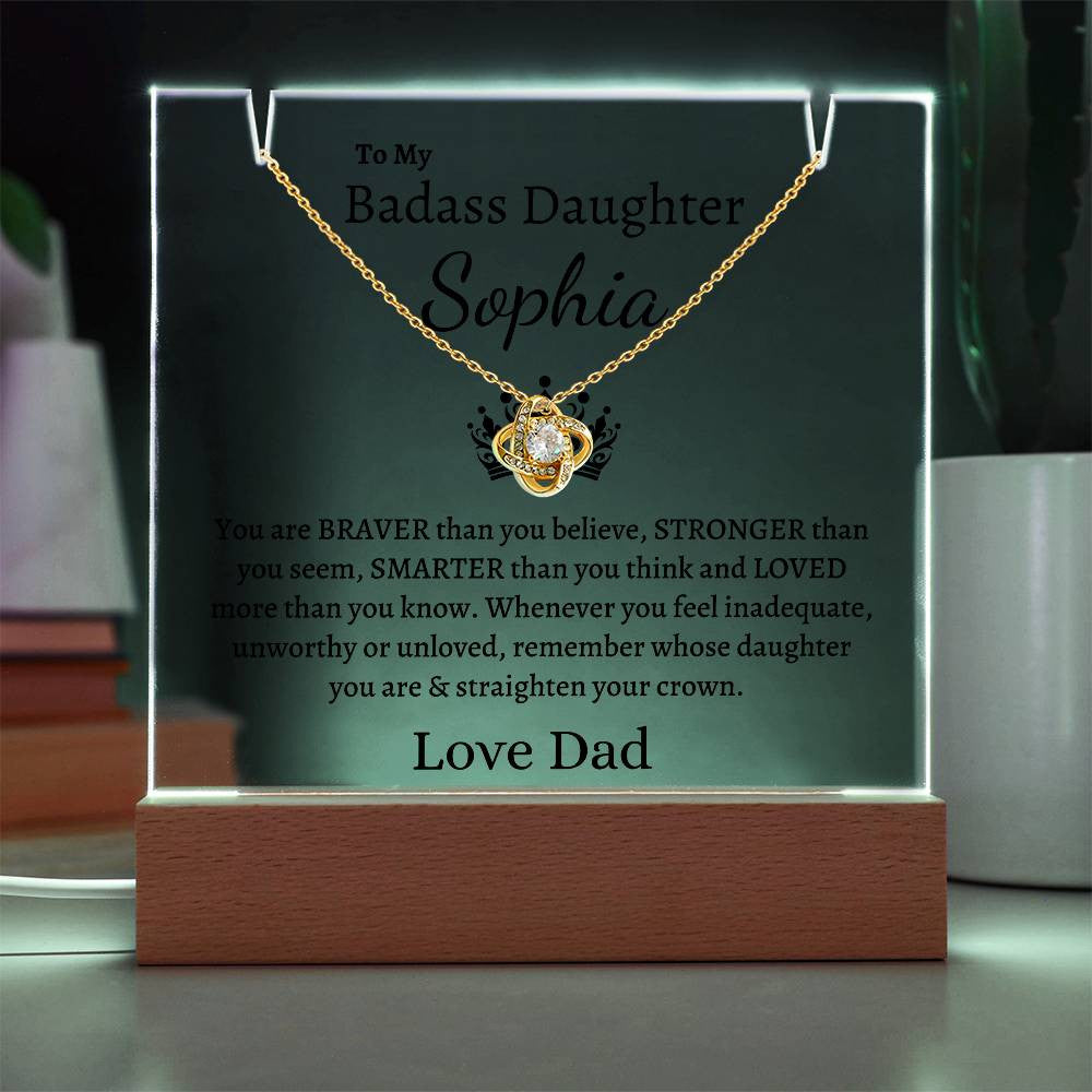 PERSONALIZED Badass Daughter | Keepsake Gift Set