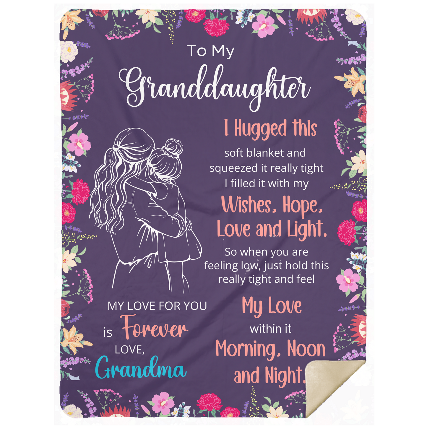Personalized | Granddaughter Sweet Words Blanket