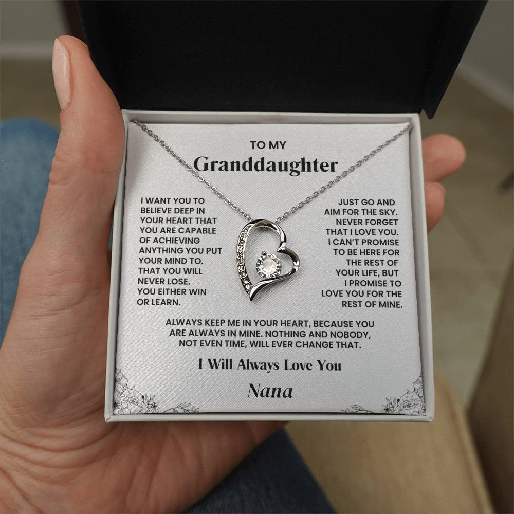 Personalized Granddaughter Necklace | Believe