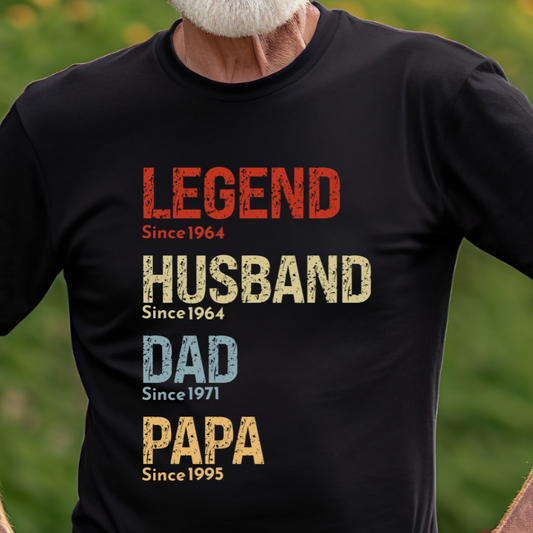 Customizable "Legend" T-Shirt | Personalized Father's Day Gift
