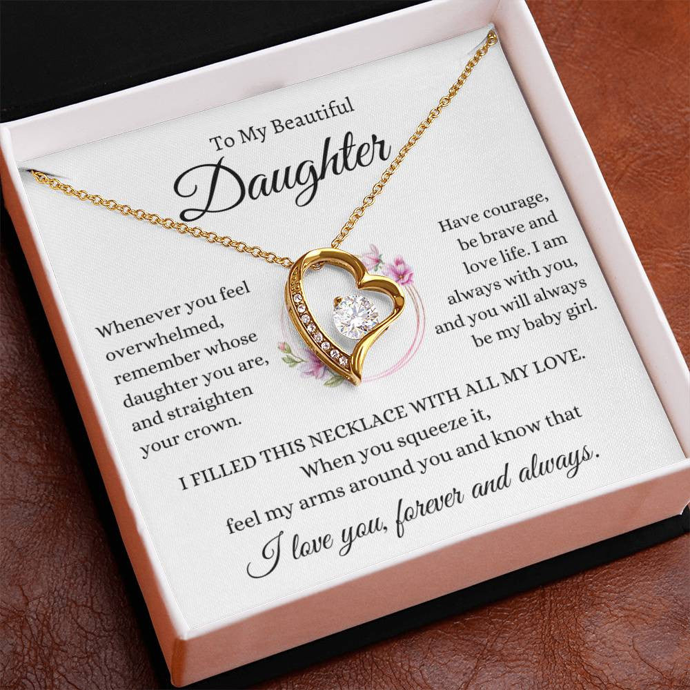 To My Beautiful Daughter | Forever Love Necklace