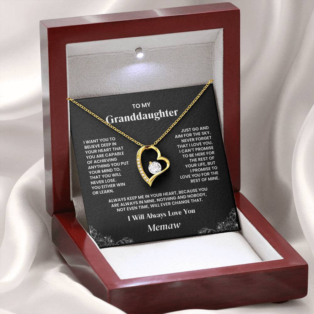 Personalized Granddaughter Necklace | Believe