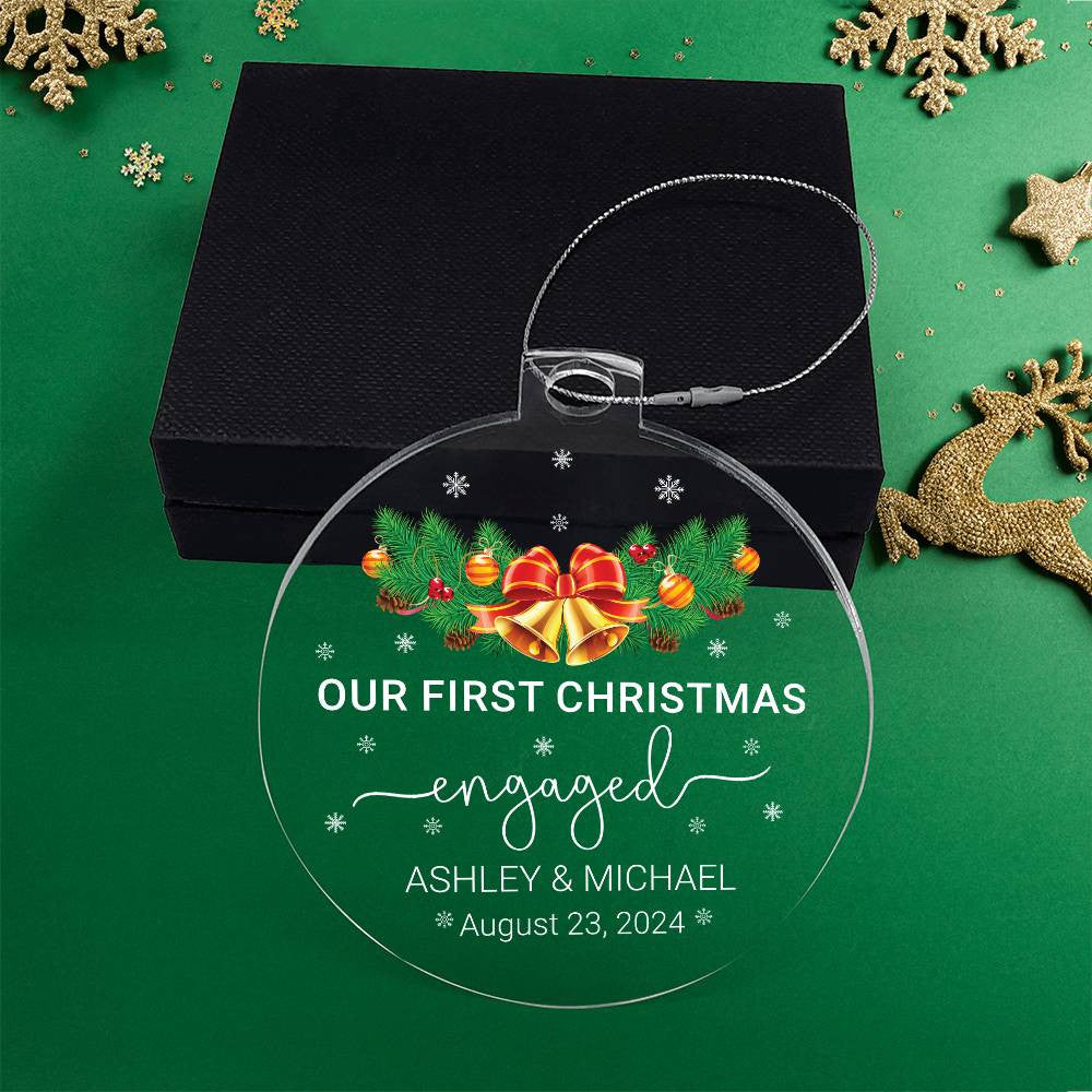 Personalized Our First Christmas Engaged Ornament