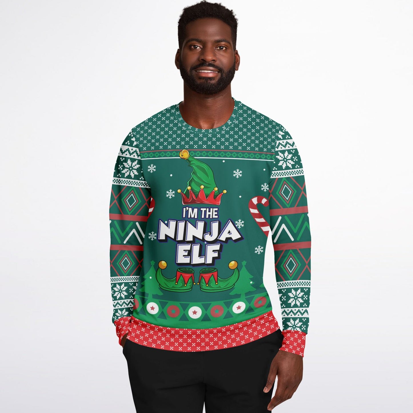 Ninja Elf Ugly Christmas Sweater