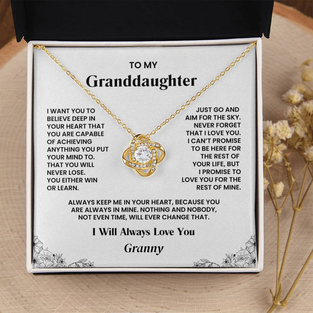 Personalized Granddaughter Necklace | Aim for the Sky