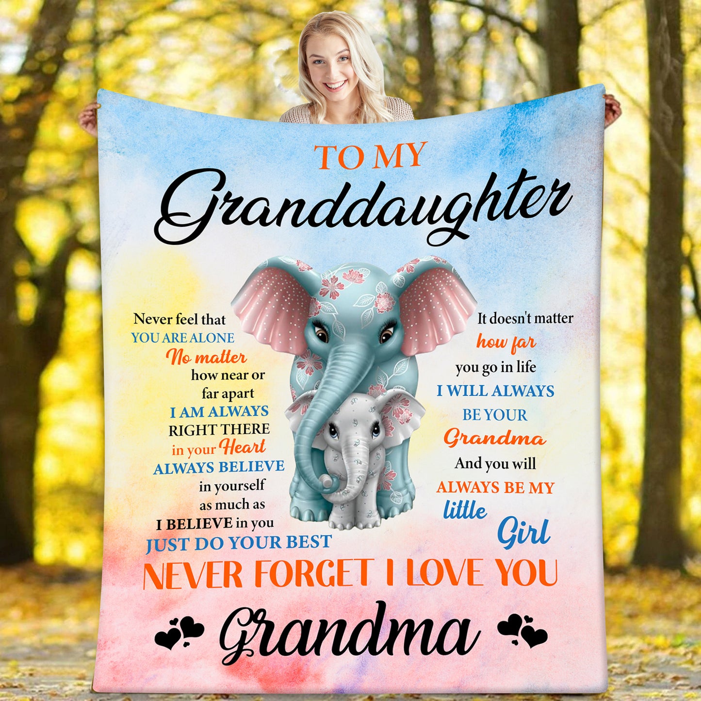 Cozy Elephant Blanket from Grandma to Granddaughter