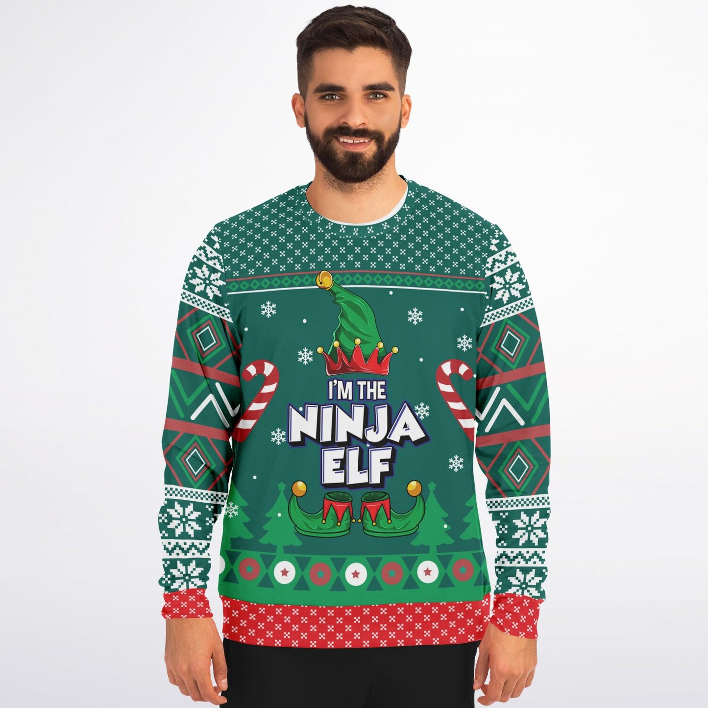 Ninja Elf Ugly Christmas Sweater