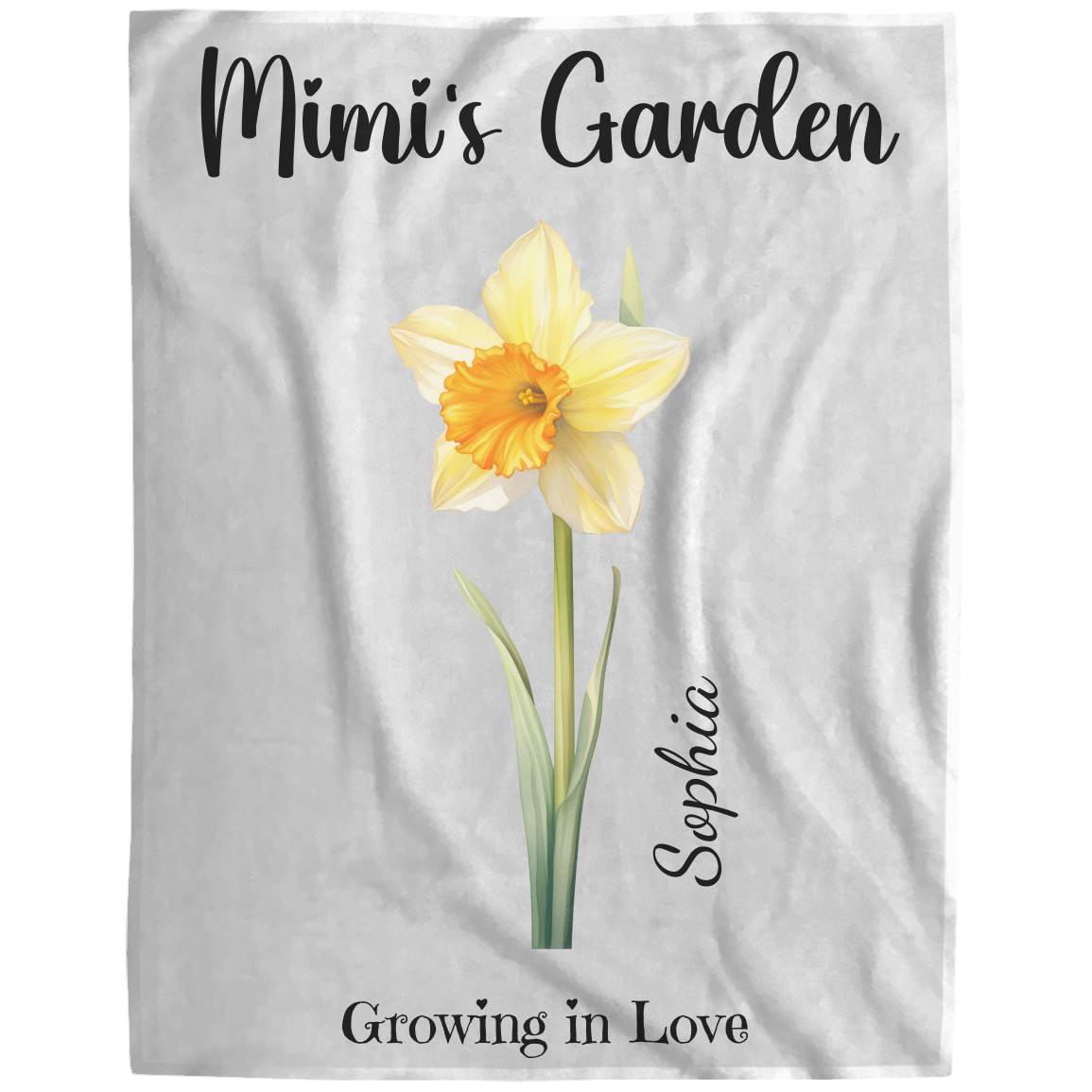 Personalized Birth Flower Blanket | Grandma, Mom, Family