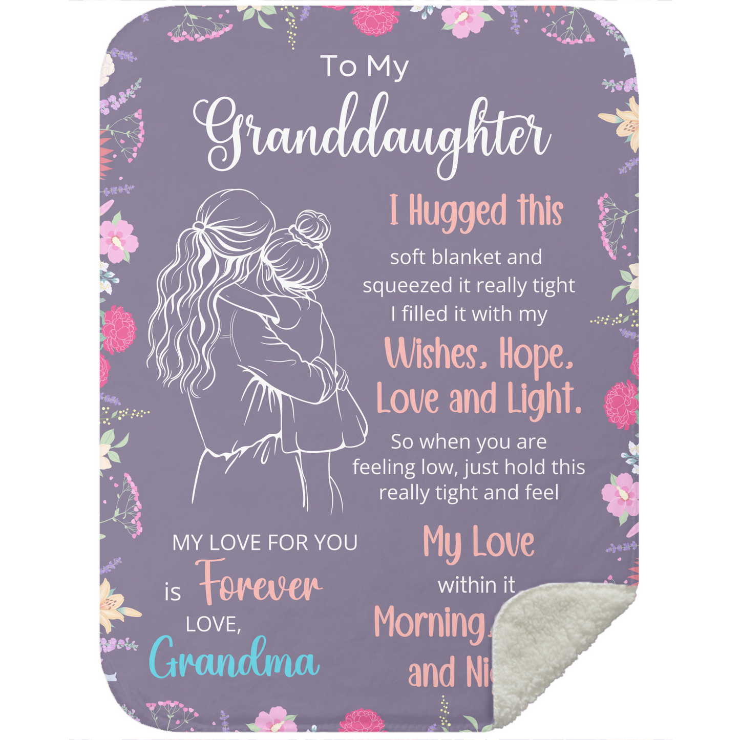 Personalized | Granddaughter Sweet Words Blanket