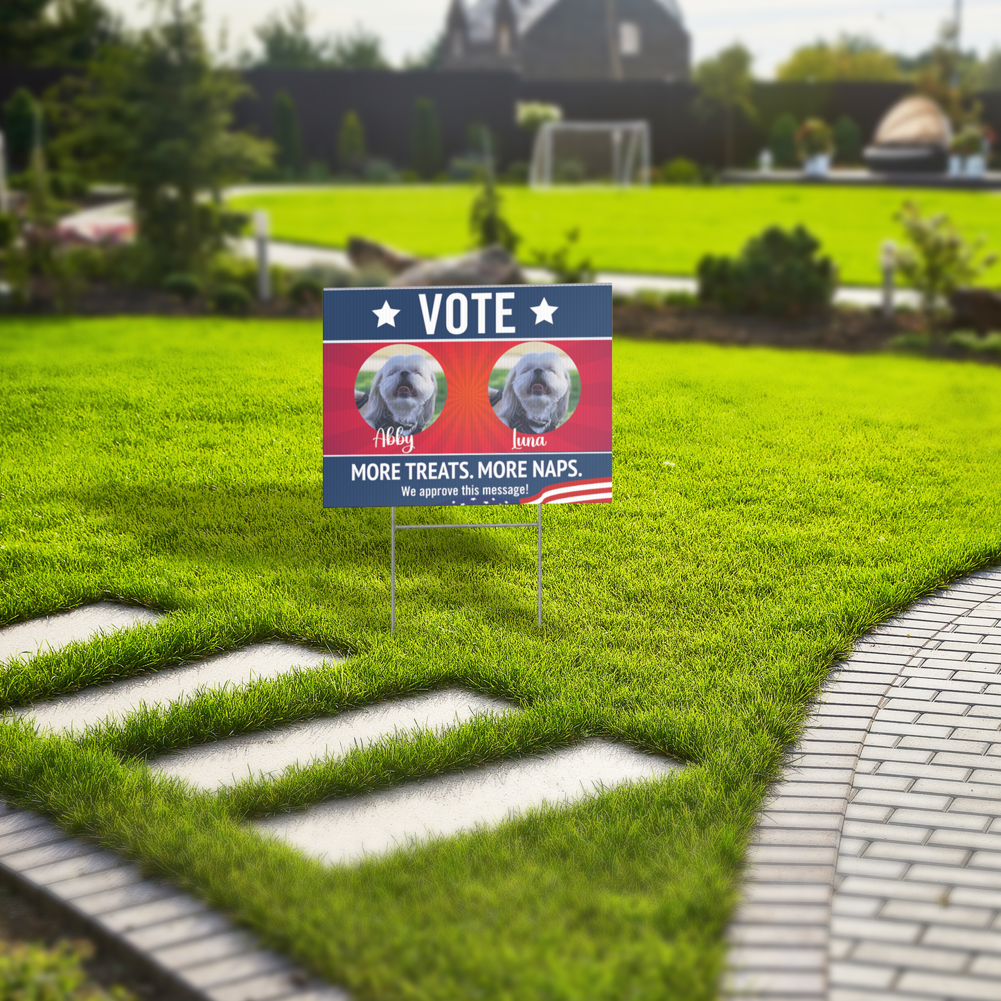 CUSTOMIZED Vote for My Pets | Funny Yard Sign