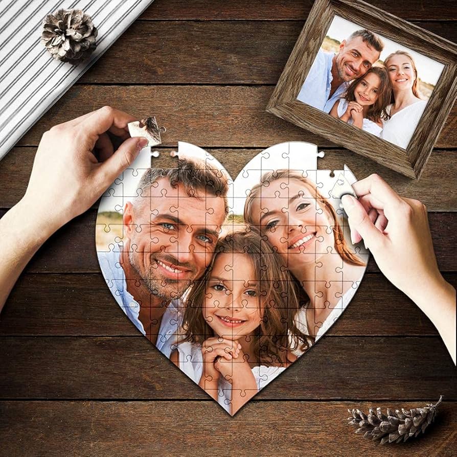 CUSTOM Photo Heart Shaped Puzzle