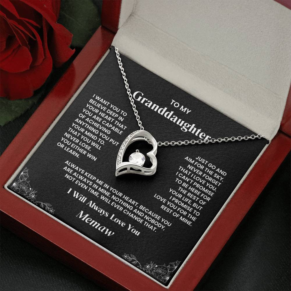 Personalized Granddaughter Necklace | Believe