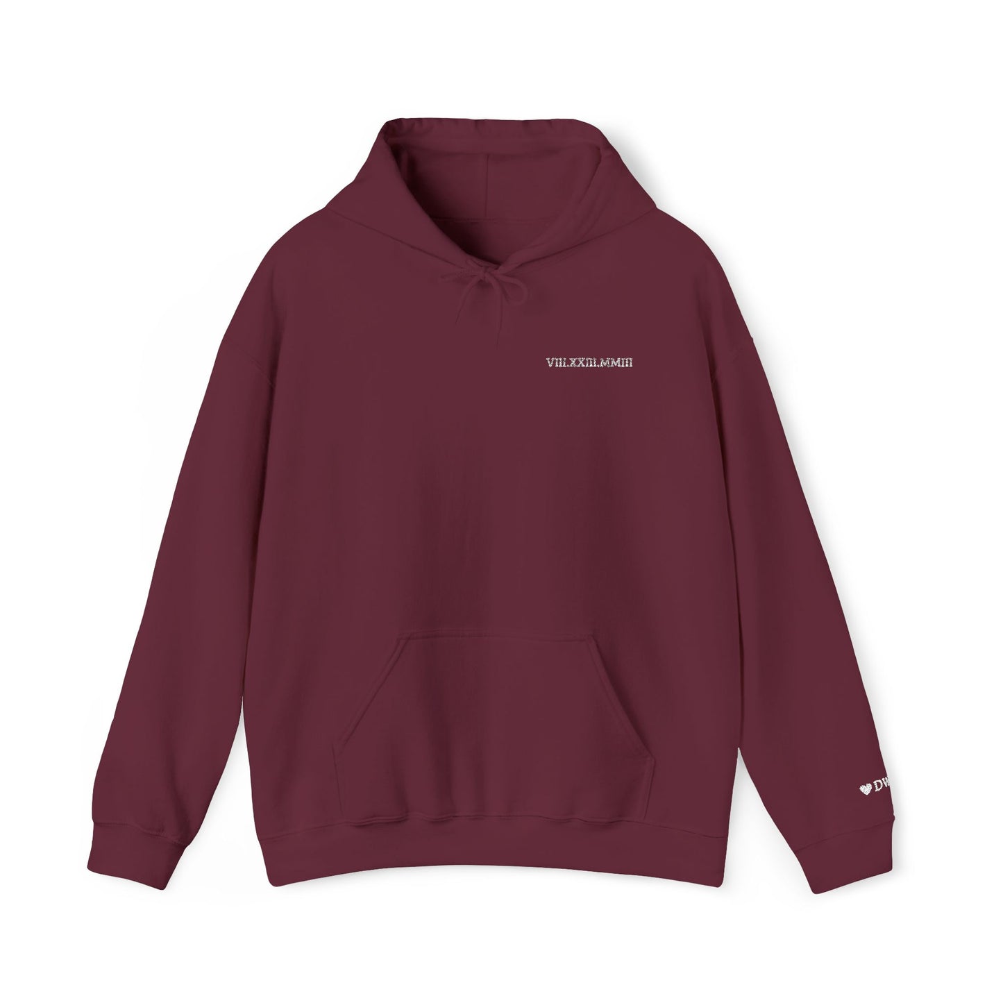 Custom Embroidered Roman Numeral Hoodie