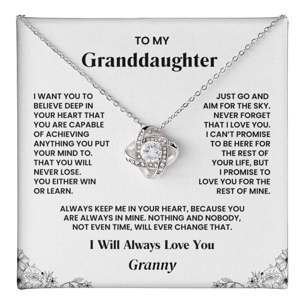 Personalized Granddaughter Necklace | Aim for the Sky