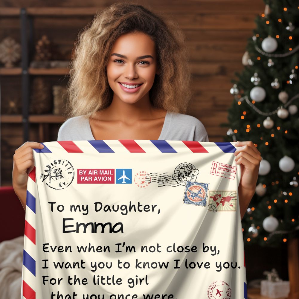 Personalized Daughter Postcard Blanket