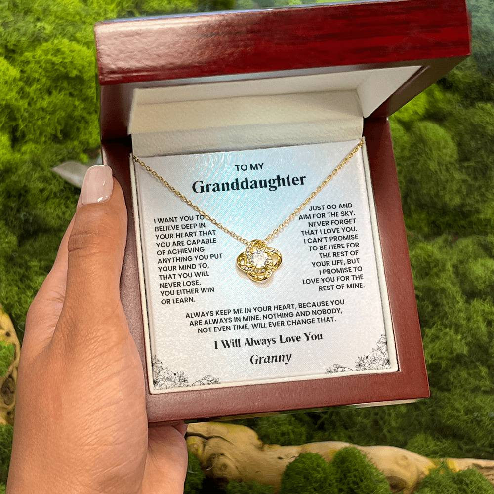 Personalized Granddaughter Necklace | Aim for the Sky