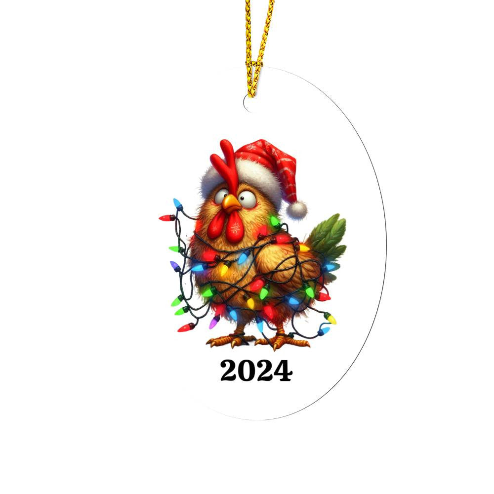 Christmas Chicken Ornaments