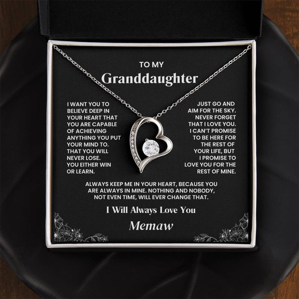 Personalized Granddaughter Necklace | Believe