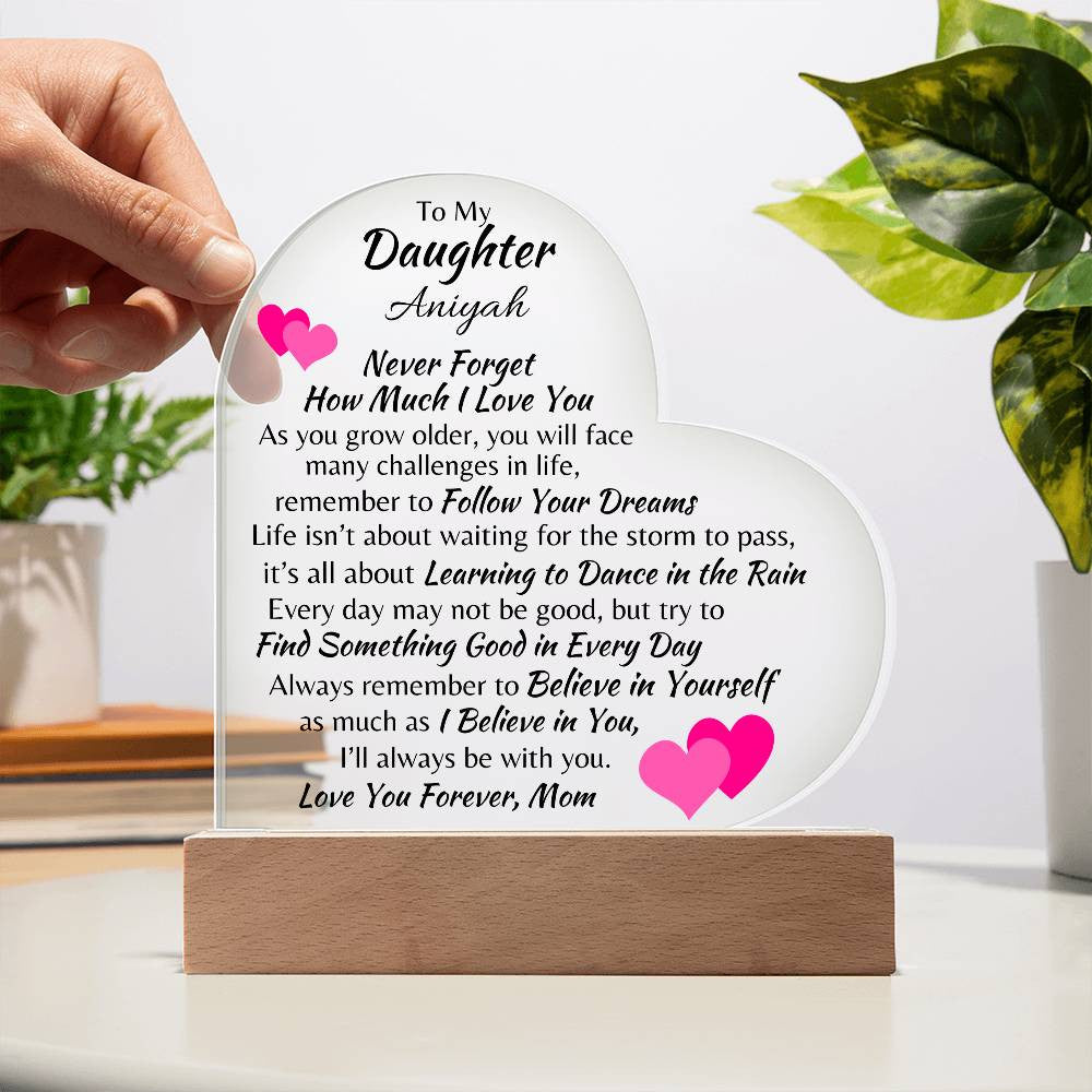 Personalized To My Daughter, From Mom | Acrylic Plaque