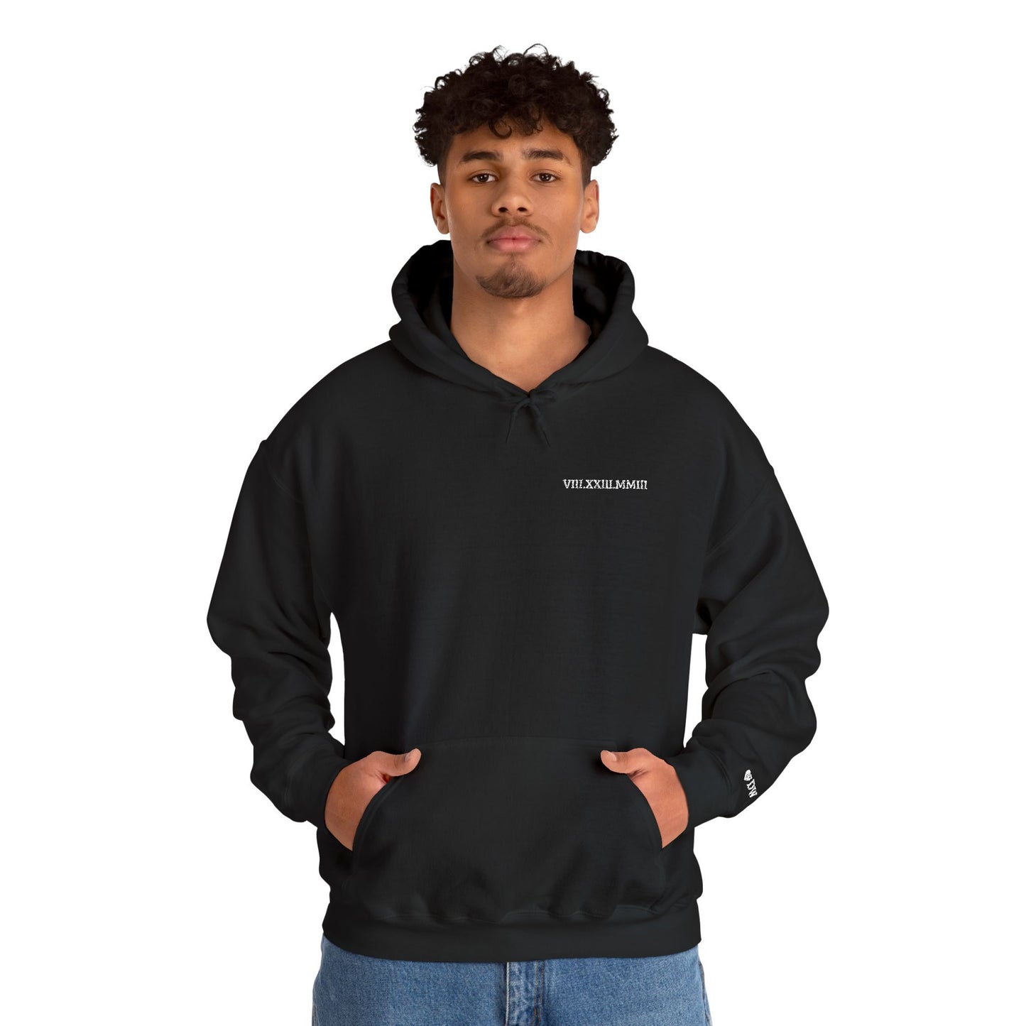 Custom Embroidered Roman Numeral Hoodie