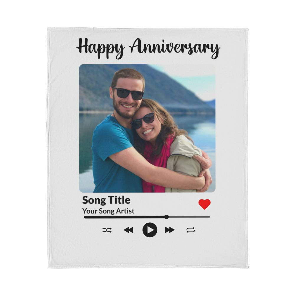 Personalized Couple's Melody Music Blanket