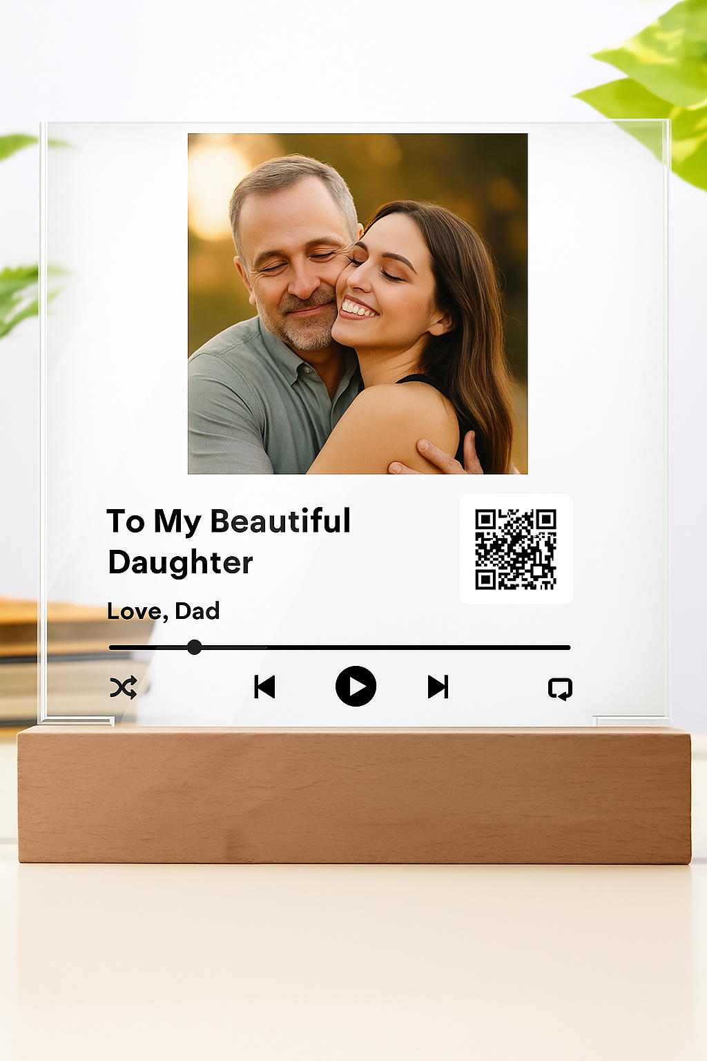 ๐ A Forever Melody: The Personalized Father-Daughter Song Plaque