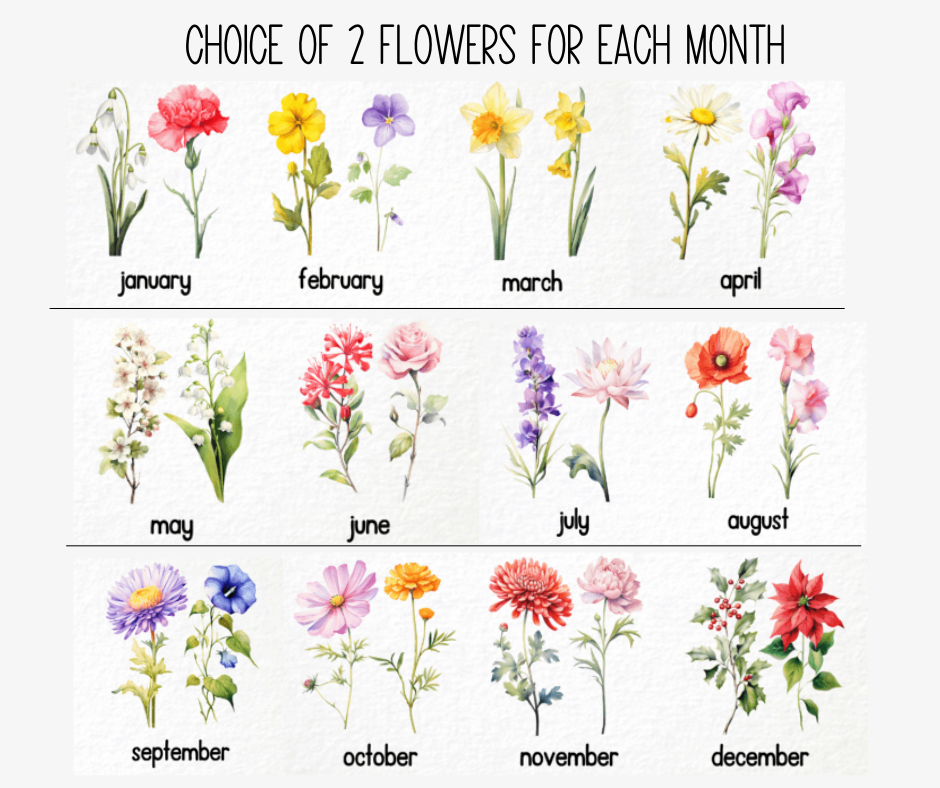 PERSONALIZED Birth Flower | LED Acrylic Plaque | for MOM