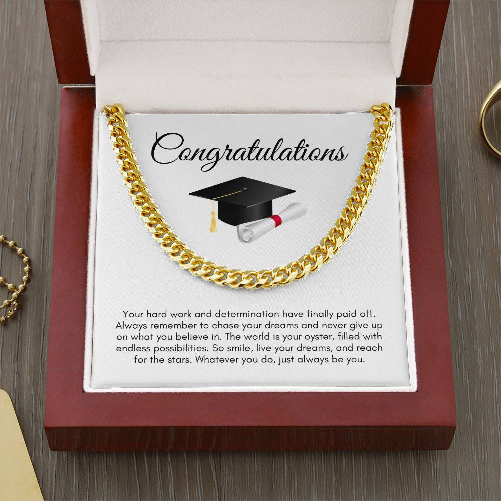 Graduation | Congratulations--Cuban Link Chain