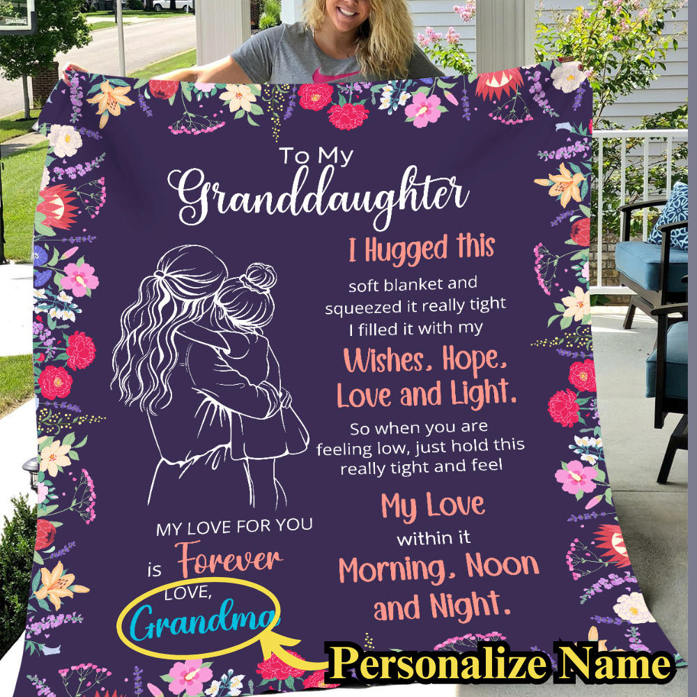 Personalized | Granddaughter Sweet Words Blanket