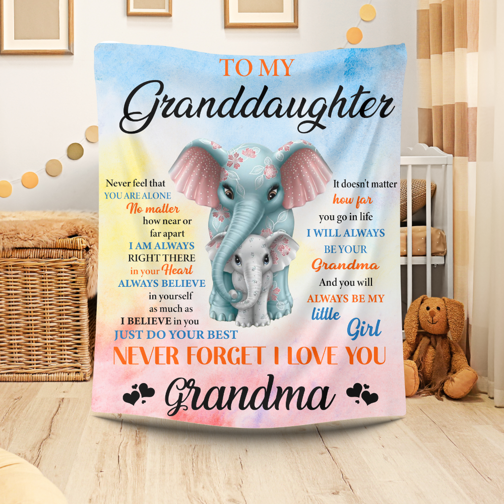 Cozy Elephant Blanket from Grandma to Granddaughter