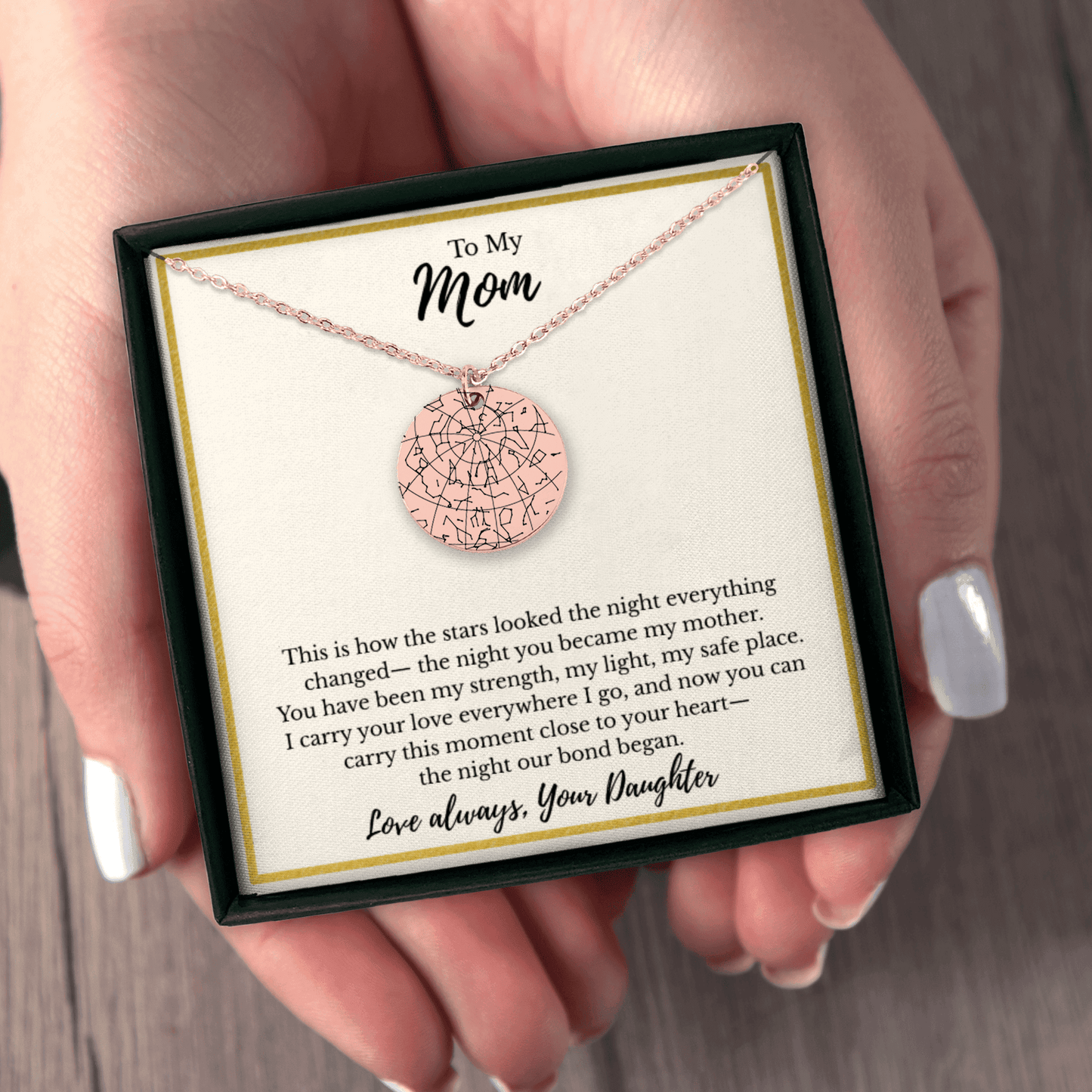 A Sky Full of Love – Personalized Star Map Necklace for Mom from Daughter - Bill and Dot's Finds