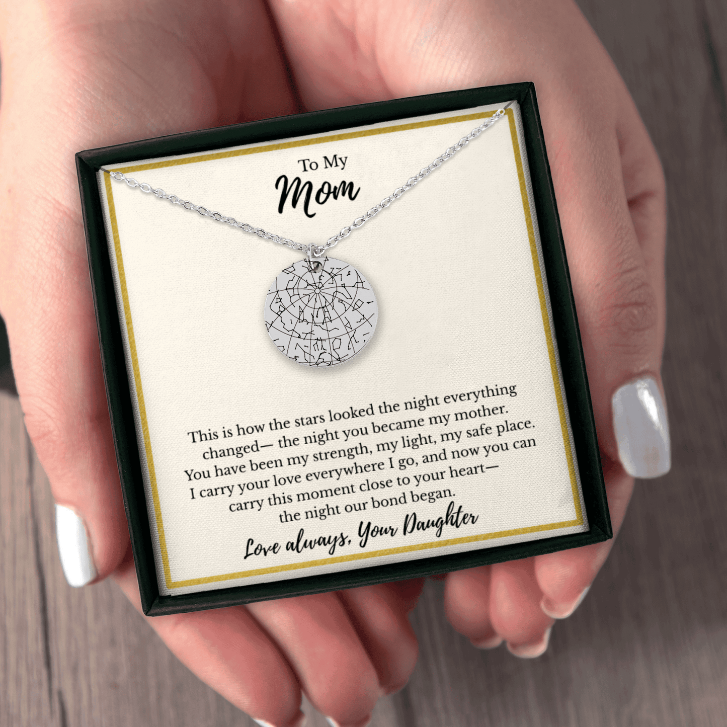A Sky Full of Love – Personalized Star Map Necklace for Mom from Daughter - Bill and Dot's Finds