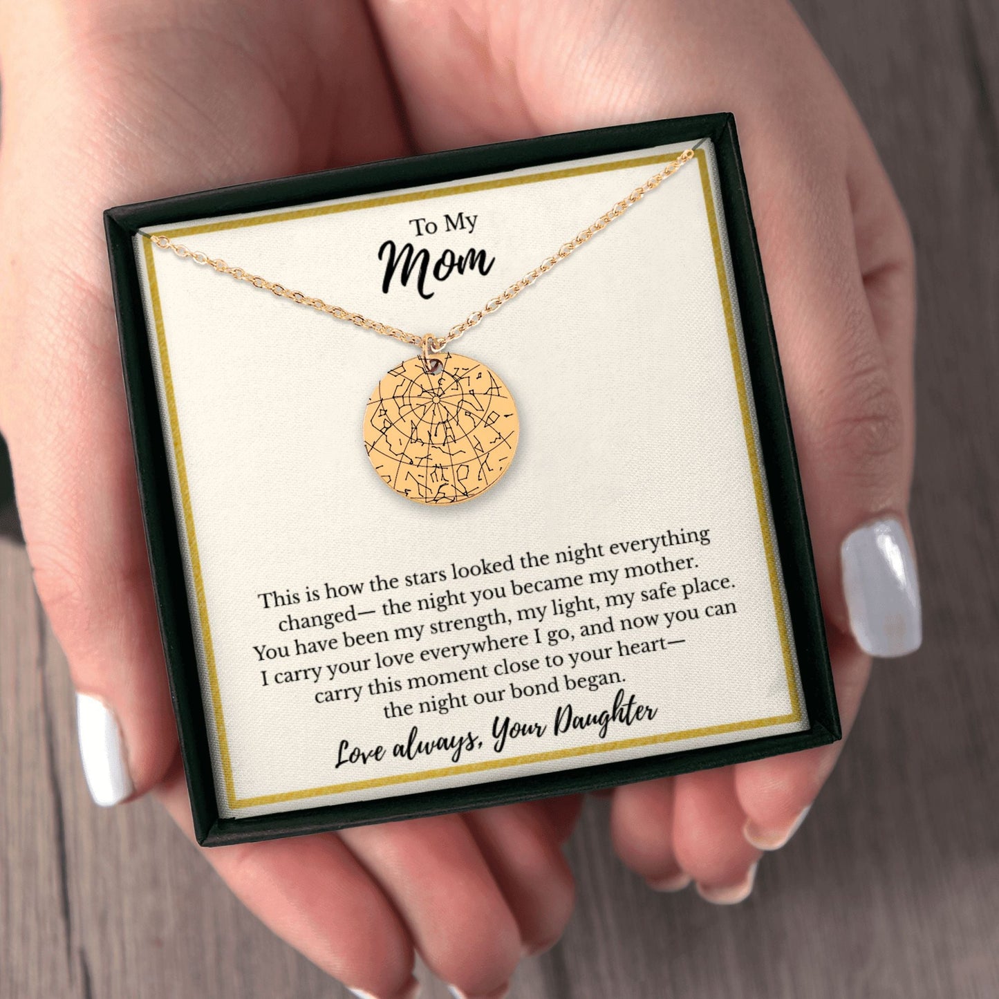 A Sky Full of Love – Personalized Star Map Necklace for Mom from Daughter - Bill and Dot's Finds