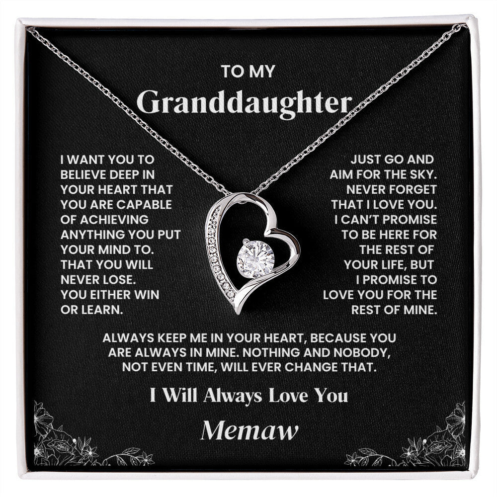 Personalized Granddaughter Necklace | Believe