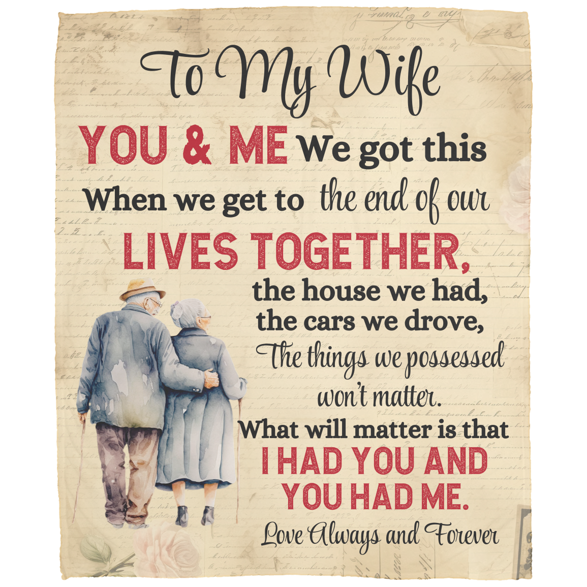 To My Wife | "We Got This" Blanket
