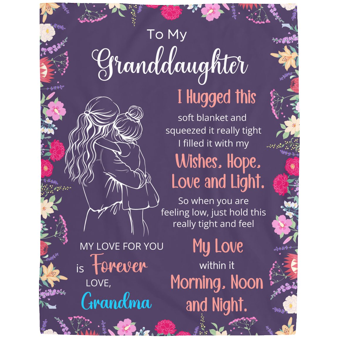 Personalized | Granddaughter Sweet Words Blanket