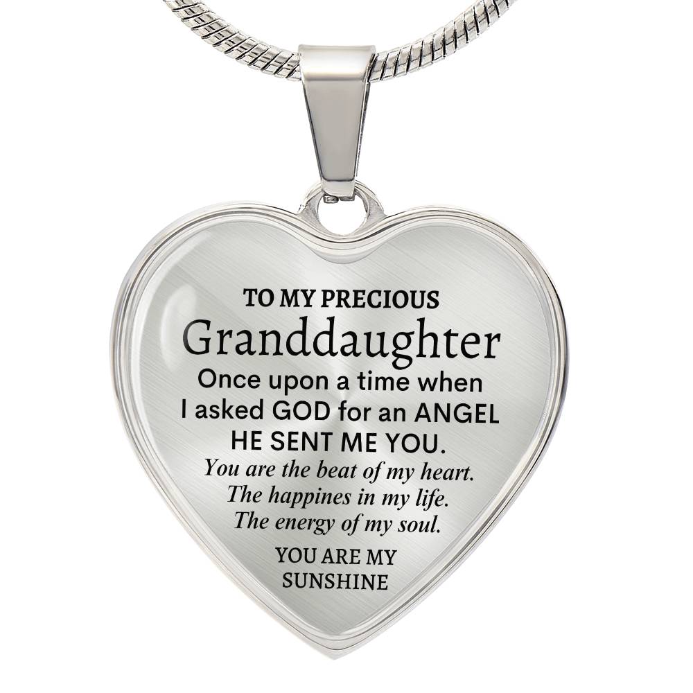 Personalized Granddaughter Luxury Heart Necklace