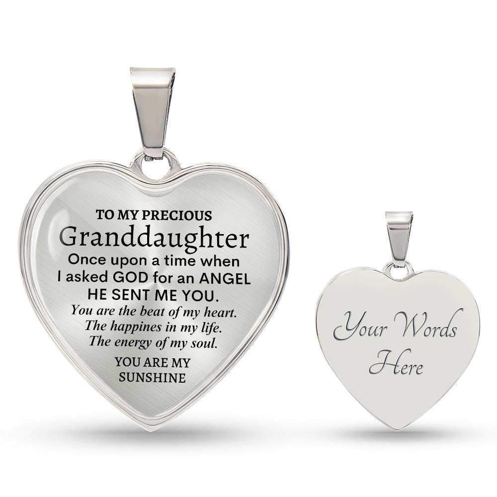 Personalized Granddaughter Luxury Heart Necklace