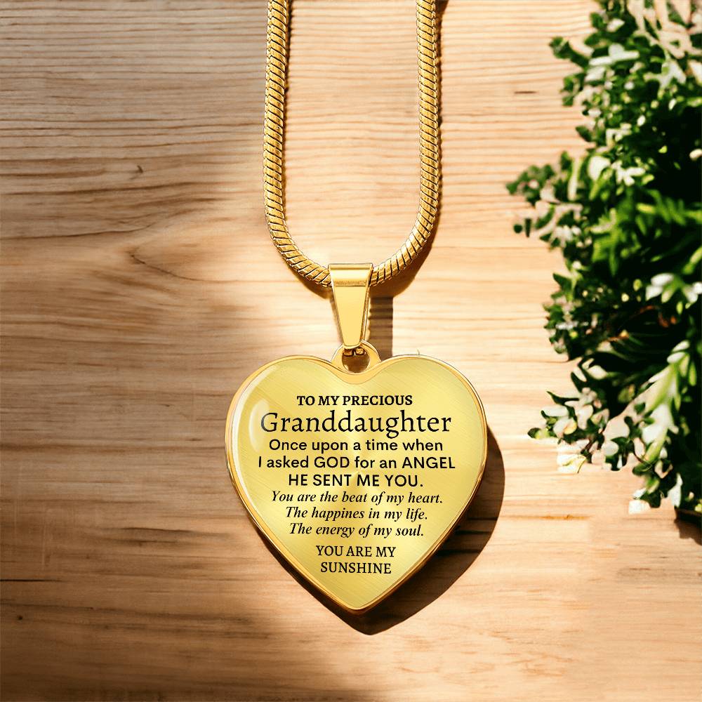 Personalized Granddaughter Luxury Heart Necklace