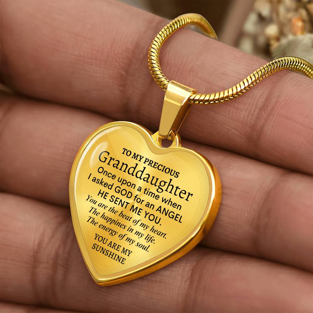 Personalized Granddaughter Luxury Heart Necklace