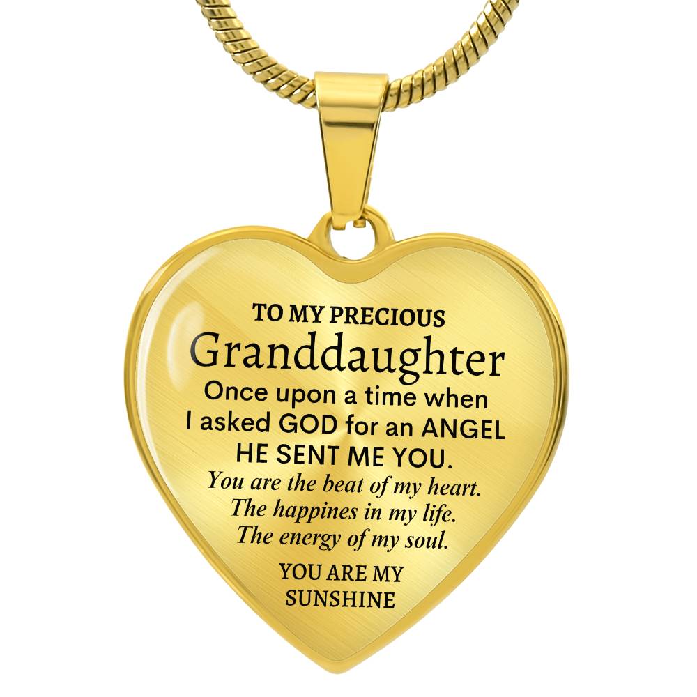Personalized Granddaughter Luxury Heart Necklace