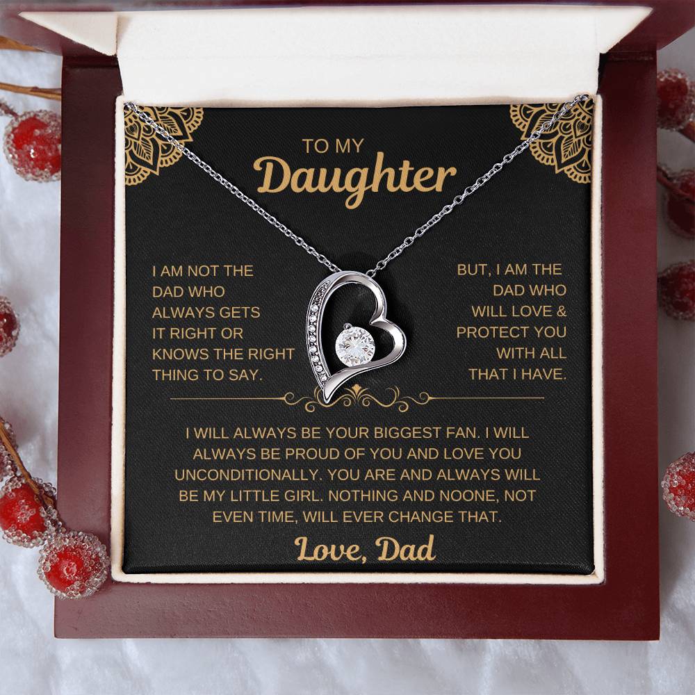 To My Daughter | From Dad Necklace -- Love You Unconditionally