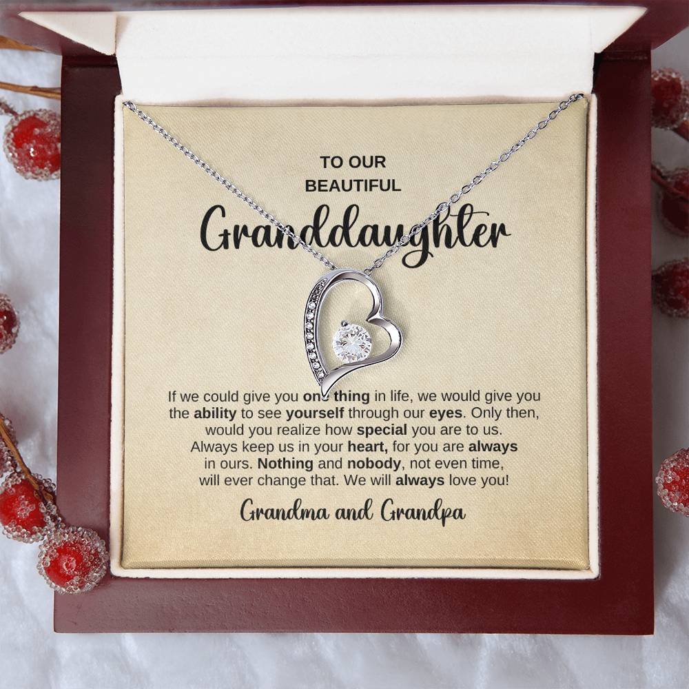 Forever Love Necklace – A Heartfelt Gift from Grandma and Grandpa to Their Granddaughter