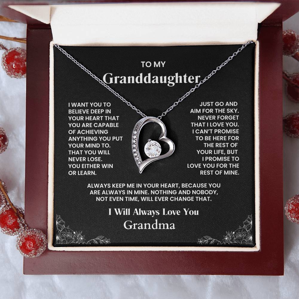 To My Granddaughter | From Grandma Forever Love Necklace--Aim for the Sky