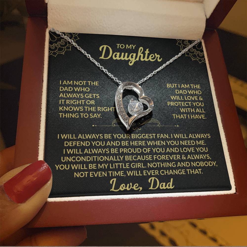 To My Daughter – Love, Dad | Guardian’s Heart Pendant Gift with Emotional Message Card