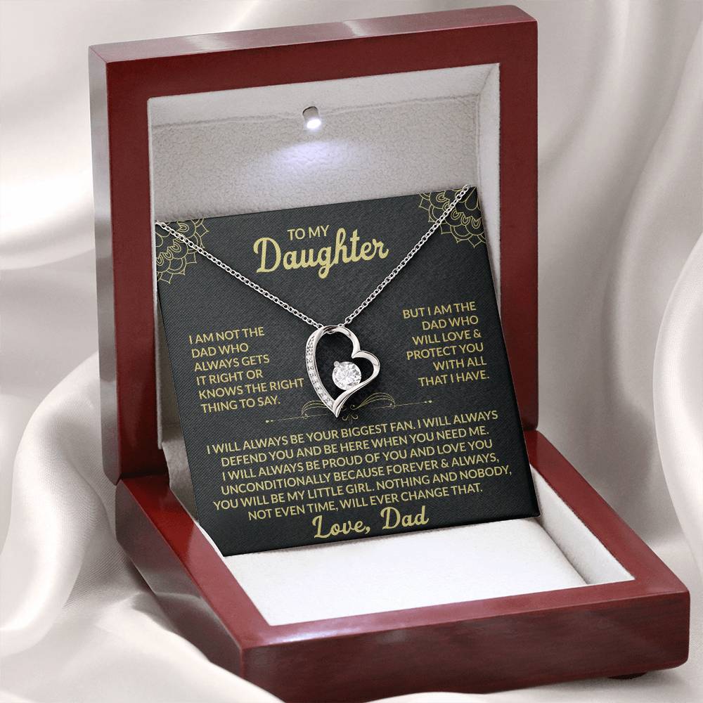 To My Daughter – Love, Dad | Guardian’s Heart Pendant Gift with Emotional Message Card