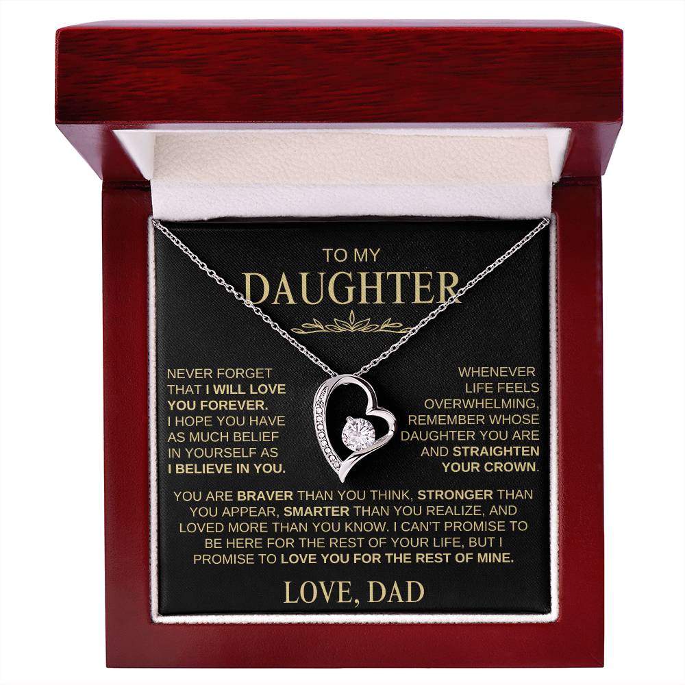 Beautiful Gift for Daughter from Dad | "I Love You Forever" Necklace